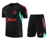 23-24 Man Utd Black Green Training Short Suit