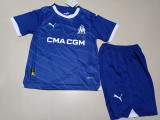 23-24 Marseille Away Kids Soccer Jersey