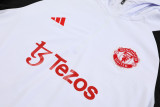 23-24 Man Utd White Hoodie Jacket Tracksuit