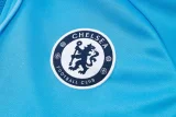 24-25 CHE Lake blue Hoodie Half Pull Tracksuit #F606半拉连帽