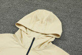 23-24 PSG Beige Hoodie Jacket Tracksuit