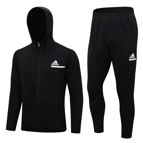 23-24 AD Black Hoodie Jacket Tracksuit #C2306