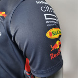 2022 F1 Formula One Red Bull Royal Blue Polo Racing Suit(有领)