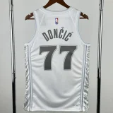 24-25 Dallas Mavericks DONCIC #77 White City Edition Top Quality Hot Pressing NBA Jersey