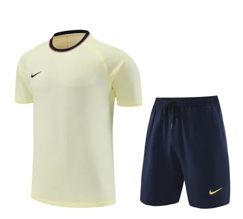 2024 NK Yellow Training Short Suit (100%Cotton)纯棉