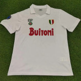 1987-1988 Napoli Away White Retro Soccer Jersey
