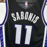 23-24 Kings SABONIS #11 Black Top Quality Hot Pressing NBA Jersey