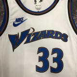 22-23 Wizards KUZMA #33 White Top Quality Hot Pressing NBA Jersey (Retro Logo)