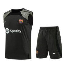23-24 BAR Black Tank top and shorts suit (灰边）