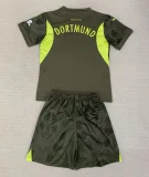 24-25 Dortmund Green GoalKeeper Kids Soccer Jersey