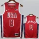 2024 Olympic Game USA LEONARD # 8 Red Basketball Jersey