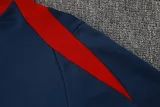 2024 NK Royal Blue Half Pull Tracksuit #05(半拉链)(红色领)