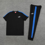 2023 PM Black Short-sleeved Trouser Suit #PD01