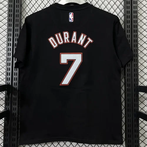 T200 Nets DURANT #7 Black High Quality Casual T-Shirt