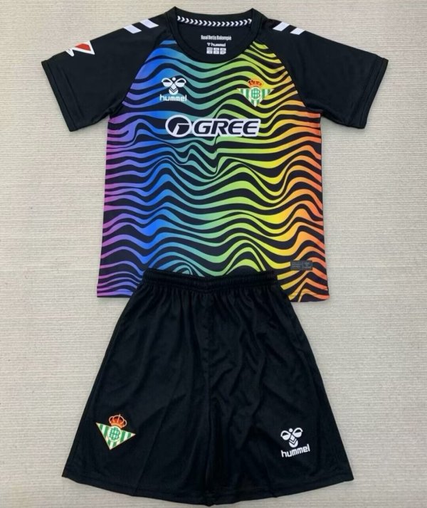 24-25 Real Betis Black GoalKeeper Kids Soccer Jersey