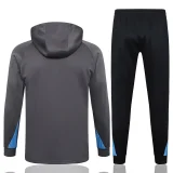 24-25 TOT Dark gray Hoodie Half Pull Tracksuit #F566半拉连帽