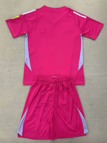 24-25 Newcastle Pink GoalKeeper Kids Soccer Jersey