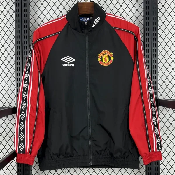 24-25 Man Utd Black Red Windbreaker
