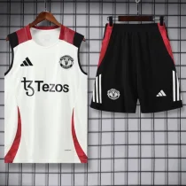 25-26 Man Utd White Tank top and shorts suit 25-26 Man Utd White Tank top and shorts suit