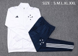 23-24 Cruzeiro White Jacket Tracksuit #A660