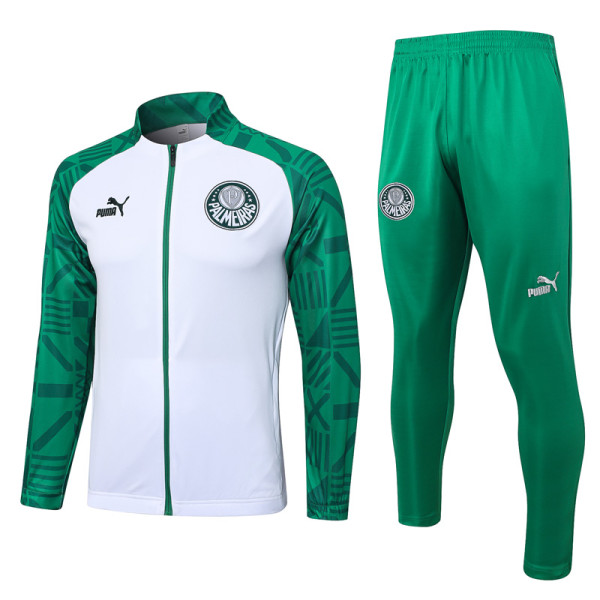 23-24 Palmeiras White Green Jacket Tracksuit #A659