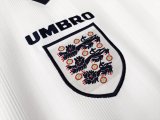 1996 England Long sleeved Home Retro Soccer Jersey