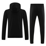 23-24 Algeria Black Hoodie Jacket Tracksuit