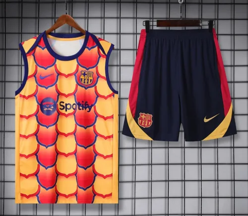 24-25 BAR Red-Yellow Tank top and shorts suit