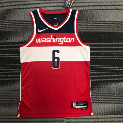 21-22 Wizards HARRELL #6 Red 75th Anniversary Top Quality Hot Pressing NBA Jersey