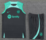 23-24 BAR Green-Black Tank top and shorts suit