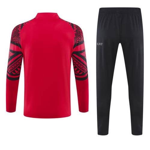 23-24 Napoli Red Half Pull Tracksuit (半拉链)
