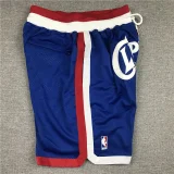 CLIPPERS Blue City Edition Top Quality NBA Pocket Pants #快船队
