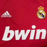 2011-2012 RMA Away Red Long Sleeve Retro Soccer Jersey