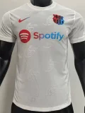 24-25 BAR White Casual style Player Version Training Shirts