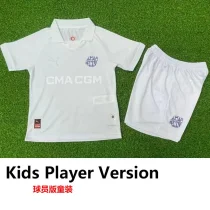 24-25 Marseille White 125th Anniversary Kids Soccer Jersey