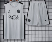 23-24 PSG Grey Tank top and shorts suit
