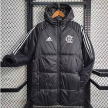 23-24 Flamengo Black Hooded Cotton Coat White Edge (白色边) 棉衣 23-24 Flamengo Black Hooded Cotton Coat White Edge (白色边) 棉衣