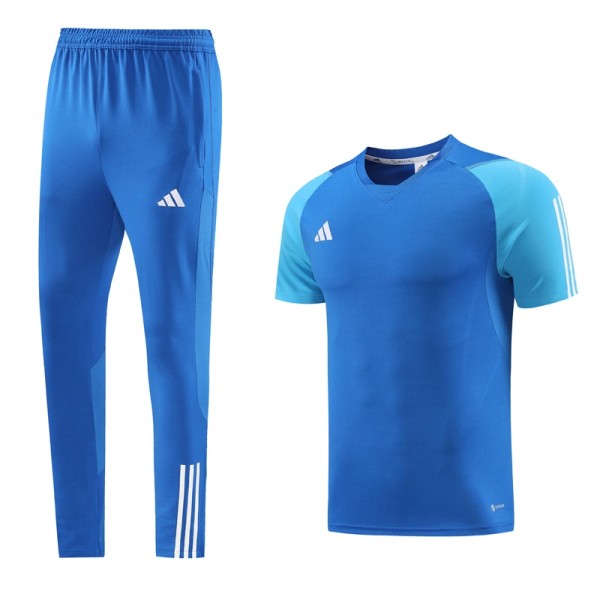 2023 AD03 Blue Short-sleeved Trouser Suit