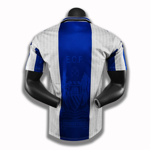 1996-1997 Man Utd Blue Away Retro Soccer Jersey
