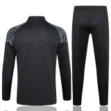 23-24 Marseille Black Half Pull Tracksuit #B735(半拉链)(金标)