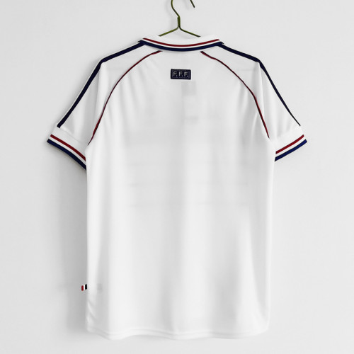 1998 France Away Retro Soccer Jersey (不带小字)