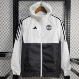 24-25 Man Utd White Black Windbreaker
