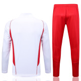 23-24 Flamengo White Half Pull Tracksuit #B643 (半拉链)