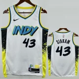24-25 Indiana Pacers SIAKAM #43 White City Edition Top Quality Hot Pressing NBA Jersey