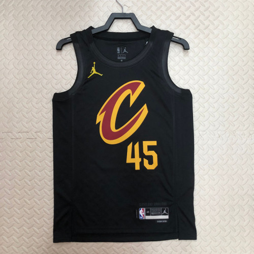 22-23 Cleveland Cavaliers MITCHELL #45 Black Top Quality Hot Pressing NBA Jersey (Trapeze Edition)