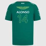 2024 F1 Aston Martin #14 Green T-Shirts Racing Suit(圆领)