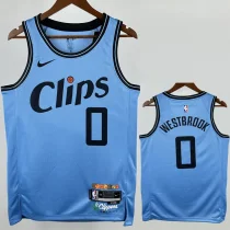 24-25 Clippers WESTBROOK #0 Blue City Edition Top Quality Hot Pressing NBA Jersey