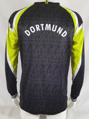 1995-1996 Dortmund Away Black Long Sleeve Retro Soccer Jersey(长袖)