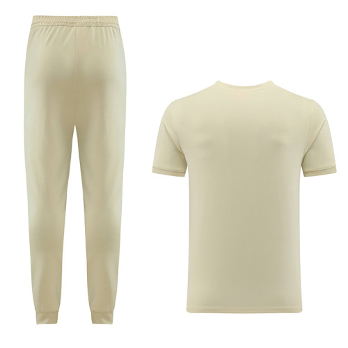 2023 PM Beige Short-sleeved Trouser Suit #PD01
