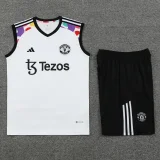 24-25 Man Utd White Tank top and shorts suit